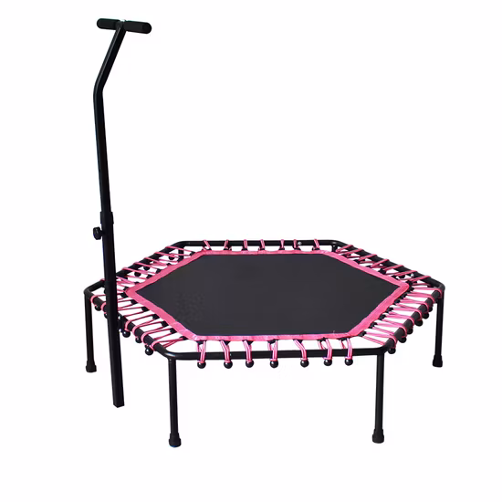 Bungee Exercise Trampoline in Hexangular with Adjustable Foam Handle, 45inch Mini Factory Price, Jumping Fitness Trampoline