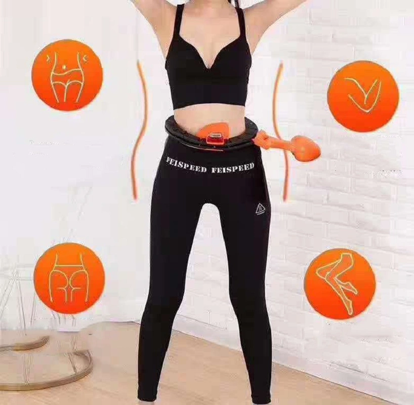 Adjustable Weighted Hula Hoop with Counter Fitness Waist Trimmer Belt Training Indoor &amp; Outdoor Exercise Wbb16262