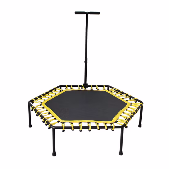 Bungee Exercise Trampoline in Hexangular with Adjustable Foam Handle, 45inch Mini Factory Price, Jumping Fitness Trampoline