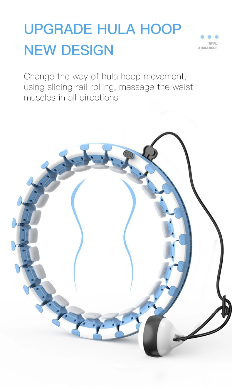 Plastic Sport Waist Massage Fitness Weighted Smart Hula Ring Hoop