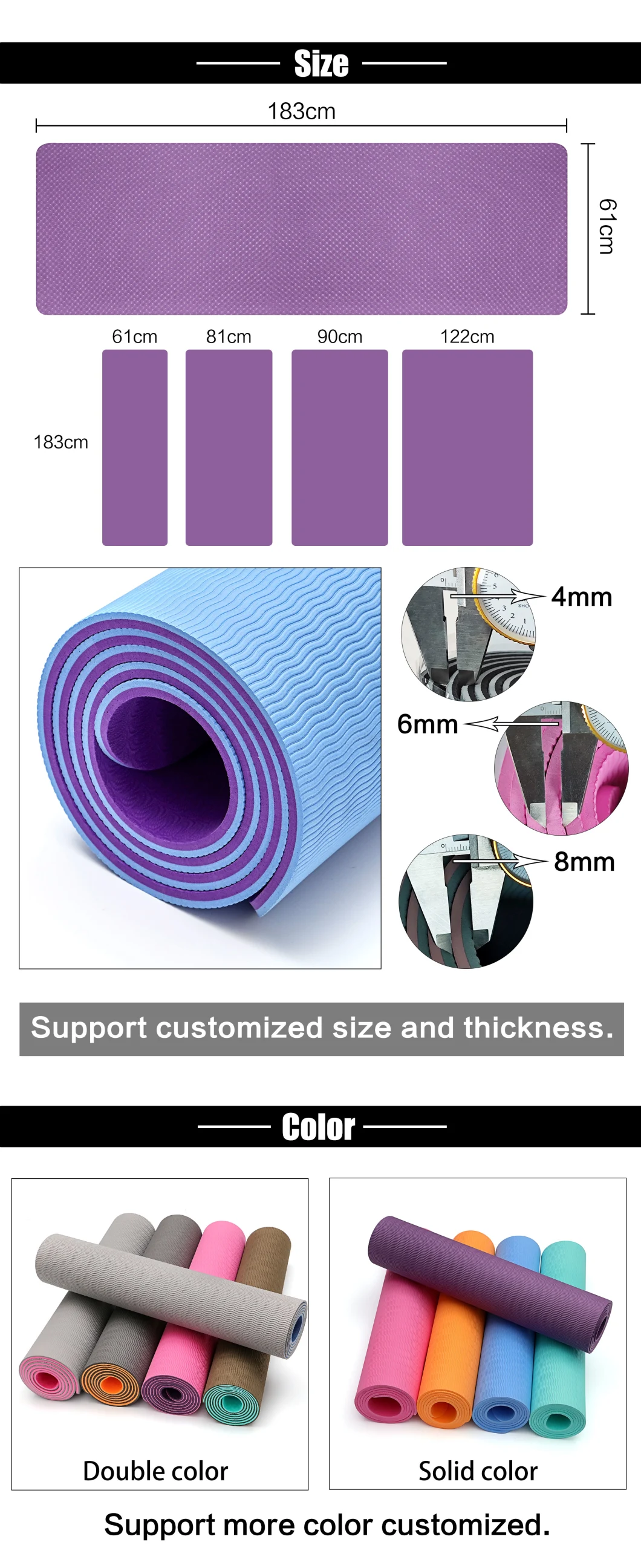 10mm Extra Thick Non Slip Exercise &amp; Fitness Yoga Mat Extremely Comfortable for All Yoga Outdoor Practice Pilates Floor Workout