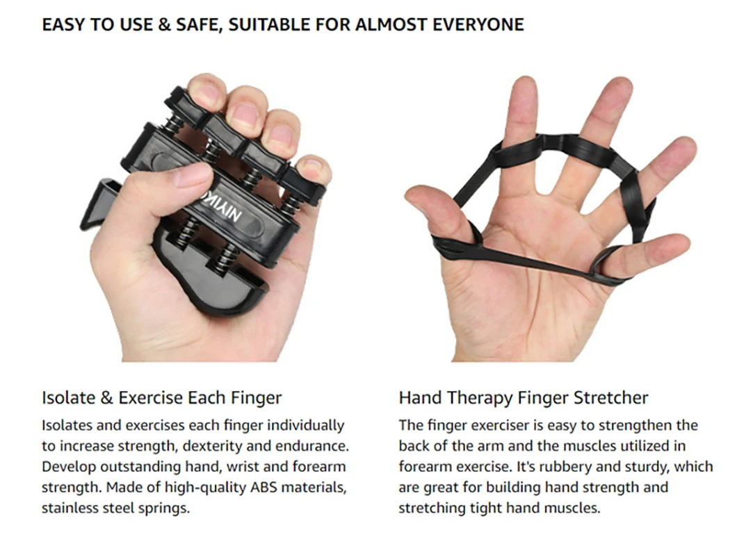 Hand Grip Strengthener Workout Kit (5 Pack) Forearm Grip Adjustable