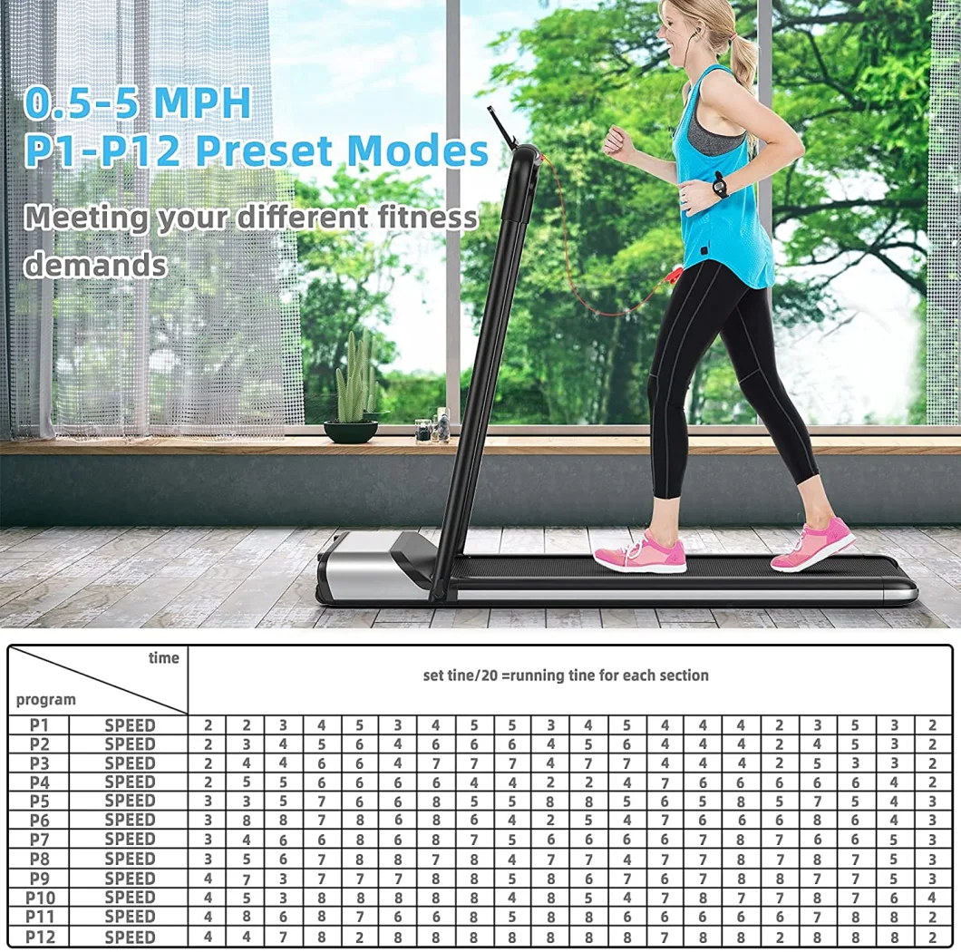 3.25HP 300 Lbs Capacity Manual Incline Treadmill Cardio Fitness Electric Treadmill