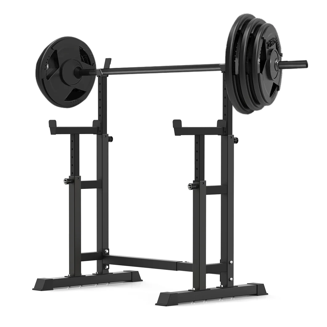 Adjustable Squat Barbell Rack Solid Steel Free Bench Press Rack Stands DIP Station Barbell Stand Multifunction Weight Lifting Home Gym Fitness Portable Dumbbell